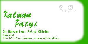 kalman patyi business card