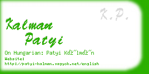 kalman patyi business card